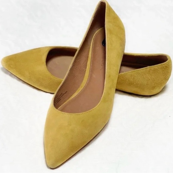 Caslon Laurel Saffron Suede Flats - Picture 1 of 6